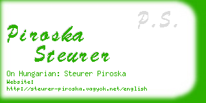 piroska steurer business card